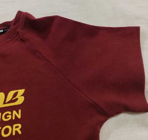 Burgundy Graphic Crop Top