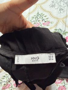Black Tie-Waist Pants