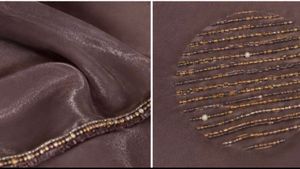 ✨ Dusty Mauve Embellished Saree and blouse