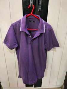 Zudio Men's Purple Polo T-Shirt
