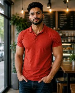 Men's Red Polo Shirt