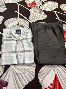 Men's Plaid Shirt and official pant Set