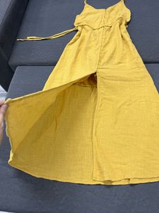Mustard Yellow Button Front Maxi Dress