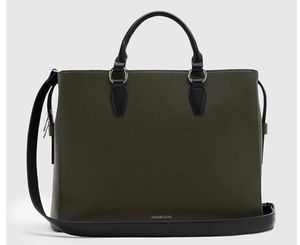 Stylish green branded Tote/laptop Bag