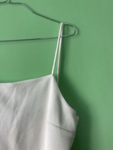 White Spaghetti Strap Mini Dress