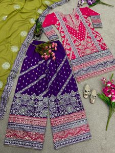 Designer Party Wear Top Nd Kurti Set