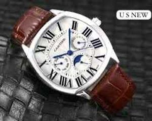 CARTIER PREMIUM QUALITY MENS WATCH leather strap