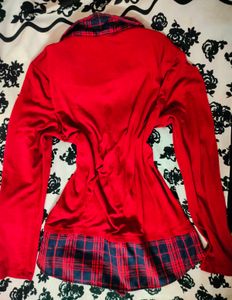 Y2K Preppy Tartan Plaid Academia Top