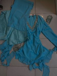 y2k co-ord set (colour is CYAN)