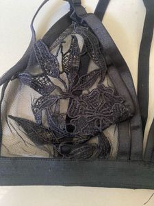 Sheer Black Lace Bralette