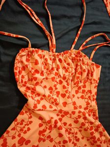 Cute Heart Print Mini Dress