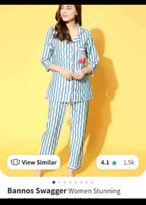 Cute Striped Pajama Set
