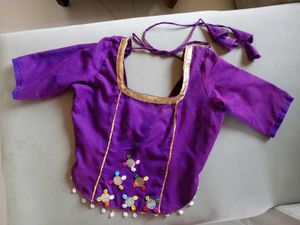 Vibrant Purple Embroidered Blouse