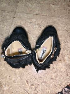 Cute Black Baby Booties