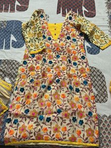 Embroidered Kurta with Dupatta
