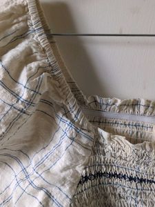 Smocked Square Neck Crop Top