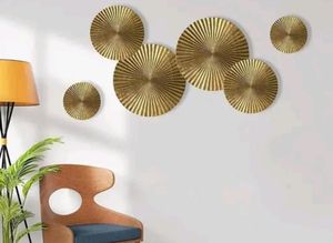 Metal Antique Round Wall Decor - Set Of 6