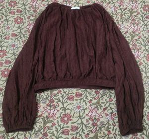 Coffee brown textured Top