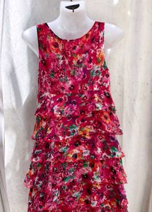 Women's Floral Tiered Ruffle Dress