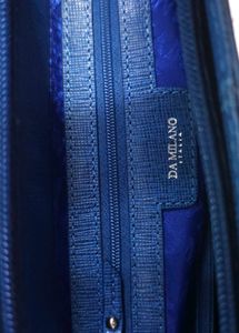 Authentic Da Milano Blue Genuine Leather Tote