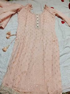beautiful peach salwar suit with dupatta 🍭🪷