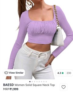 Lavender Ruched Crop Top
