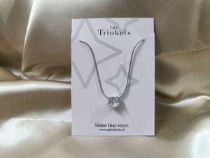 ✨ Elegant Silver Sparkle Pendant Necklace