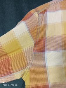 Yellow Multi Color Checks Shirt ( Men's)
