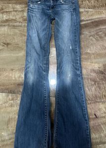low rise y2k flare jeans blue