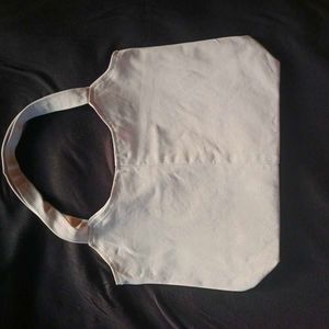 Simple Beige Canvas Tote Bag
