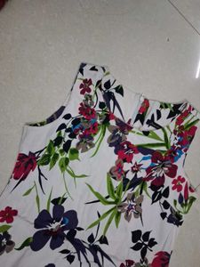 Floral Sleeveless A-Line Dress