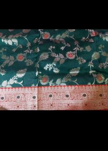 Elegant Green Brocade jal katan Saree