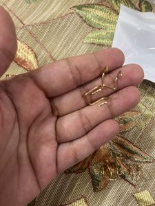 Unique Gold Tone Geometric Earrings