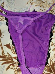 Purple Lace Thong