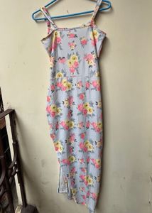Floral Ruched Bodycon Maxi Dress 🌸