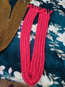 Handmade Knitted Scarves - Set of 2