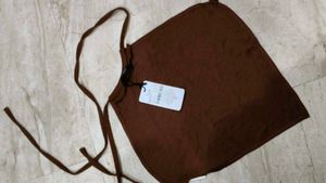 Brown Halter Neck Crop Top