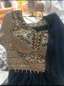Royal d💕esigner heavy wedding🔥 blue party wear �