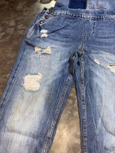 Straight Fit Ripped Dungree