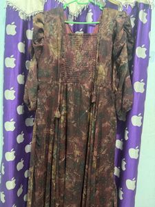 Elegant Floral Print Maxi Dress