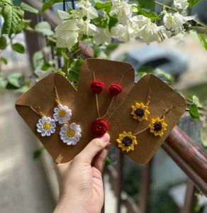 Handmade Crochet Flower Jewelry Sets