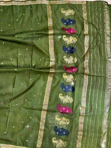 100% Pure Silk Chanderi Banarasi