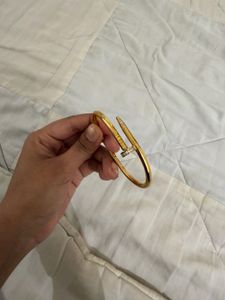 cartier Gold Nail Bracelet with Diamonds