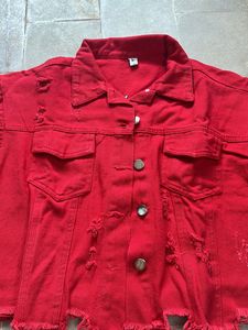 Red Ribbed Jacket