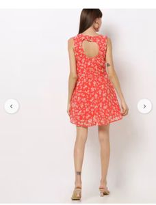 Floral Orange Mini Dress