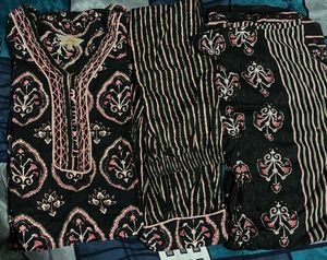 Pure Cotton Stylish Printed Kurta Set with Dupatta