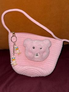 Cute Pink Bear Crossbody Bag