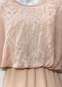 Tops &amp; Dresses For Rs.99/ Peach Embroidery Dress
