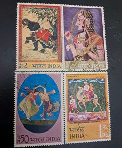 1973 Indian Miniature Painting Set of 4 Stamp