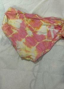 tie dye pink orange briefs and panty